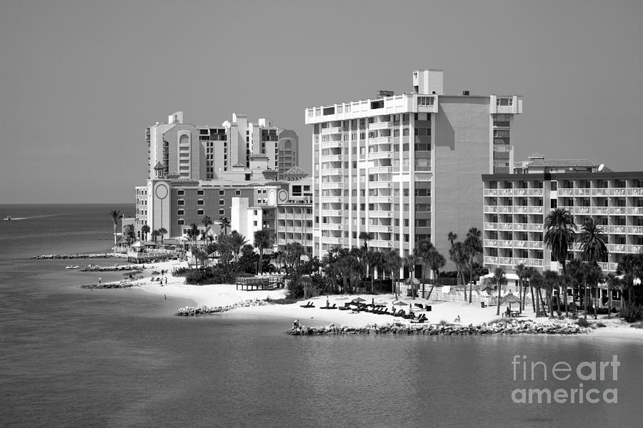 Black And White Photograph - Clearwater Beach Florida #1 by Bill Cobb