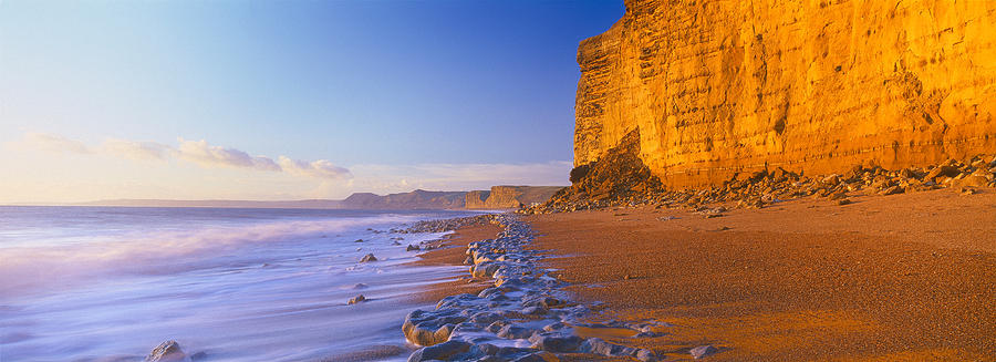 Nature Photograph - Cliff On The Beach, Burton Bradstock #1 by Panoramic Images