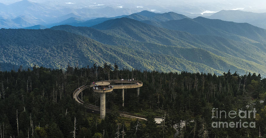 Clingmans Dome Observation Tower in the Great Smoky Mountains Photograph by David Oppenheimer