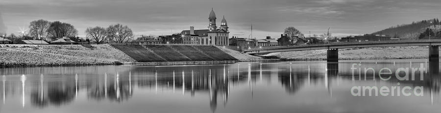 Clinton County Courthouse Black And White Panorama #1 Photograph by Adam Jewell
