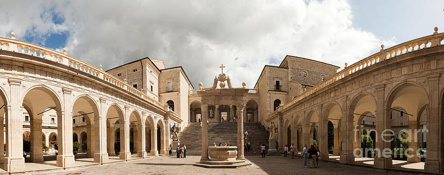 Cloister of Bramante at Monte cassino Abbey #1 Photograph by Peter Noyce