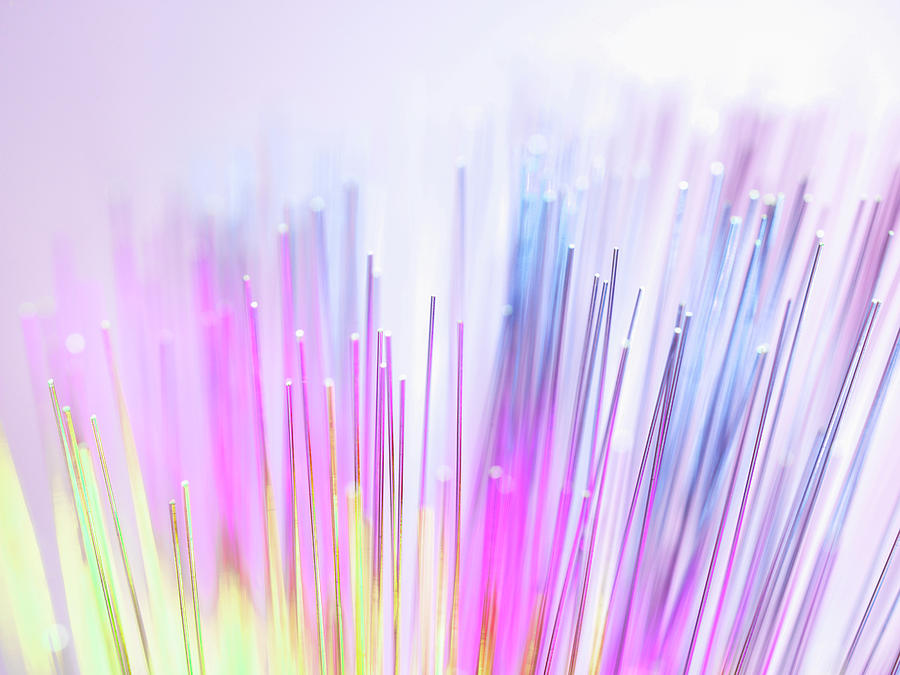 Close Up Of Colorful Optic Fibers #1 Photograph by Andrew Brookes