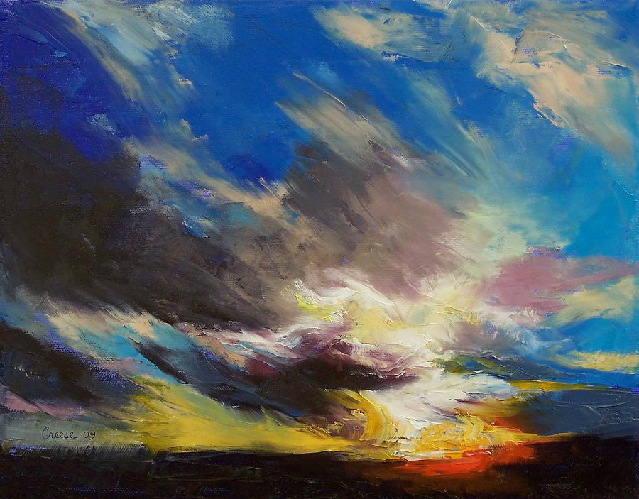 Abstract Painting - Cloudburst by Michael Creese