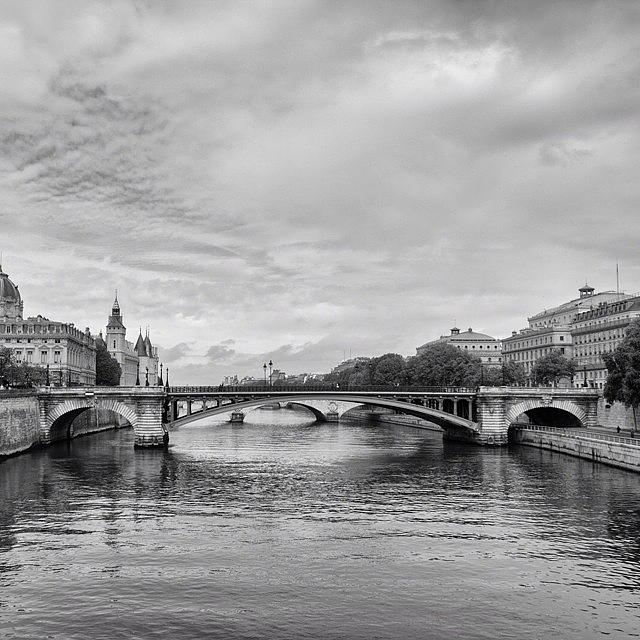 Paris Photograph - Clouds Over The Seine #1 by Georgia Clare