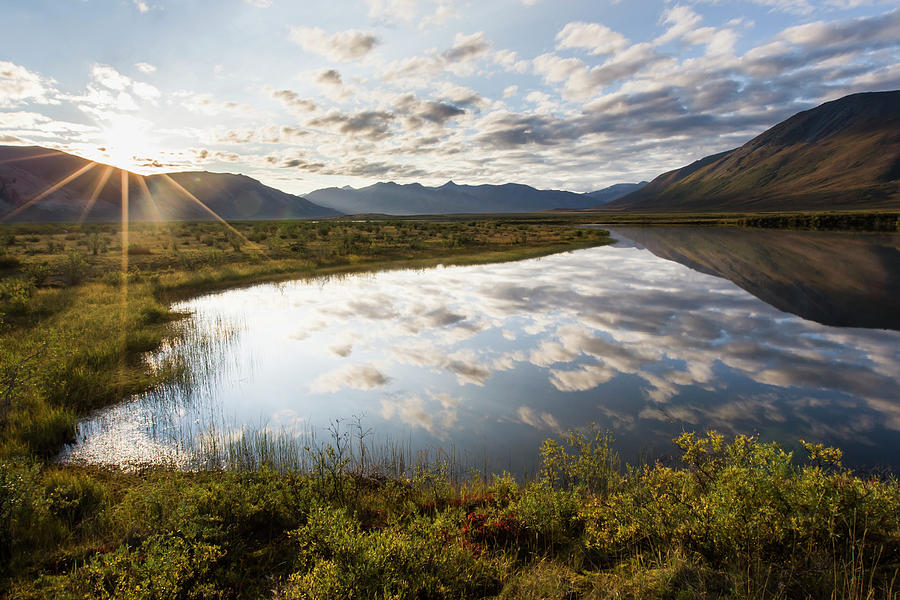 Clouds Reflected In Noatak River And #1 Photograph by Scott Dickerson / Design Pics