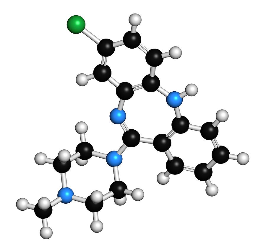 Clozapine Antipsychotic Drug Molecule Photograph by Molekuul - Fine Art ...