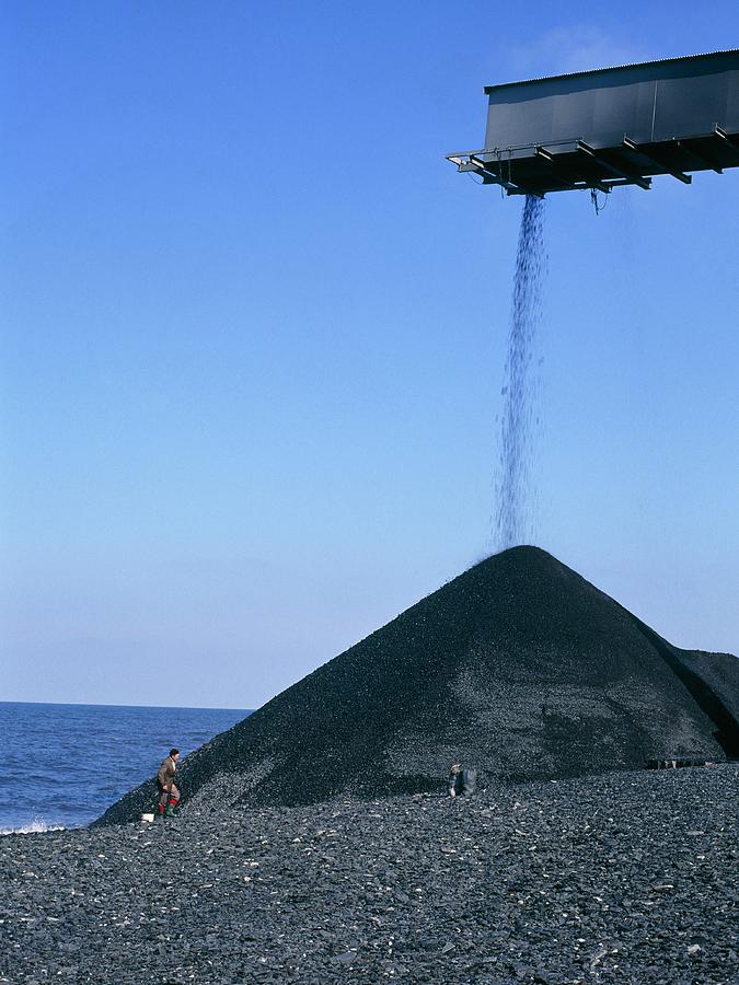 Coal Dumped On Coast #1 Photograph by Simon Fraser/science Photo Library