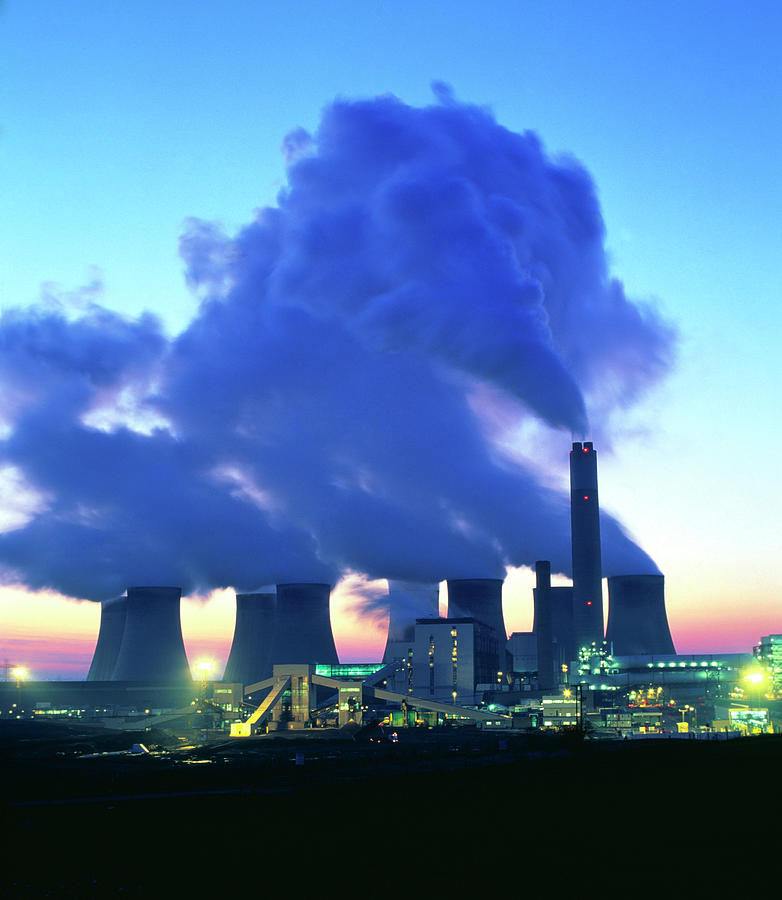 Coal-fired Power Station At Dusk. #1 Photograph by Martin Bond/science Photo Library