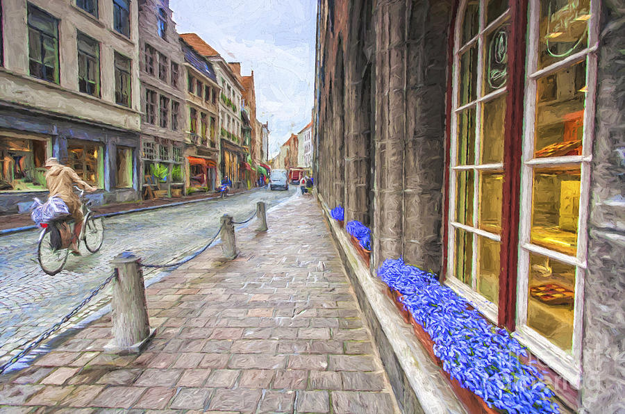 Cobbled street in Brugge #2 Photograph by Sheila Smart Fine Art Photography