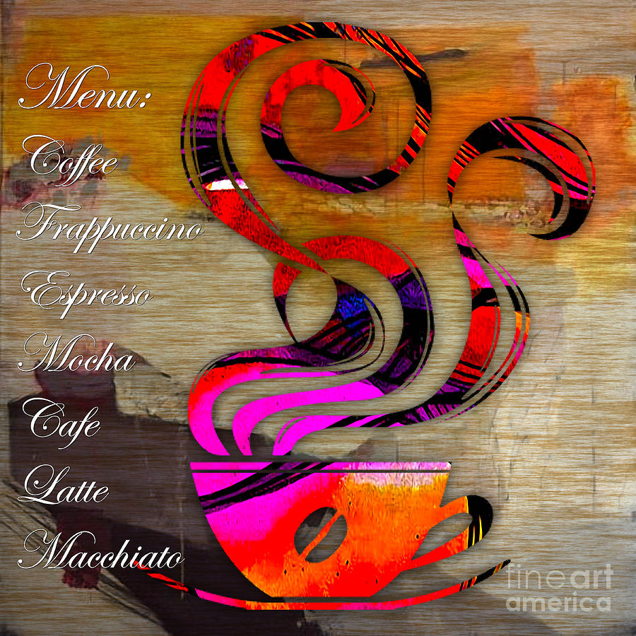 Coffee House Menu #1 Mixed Media by Marvin Blaine