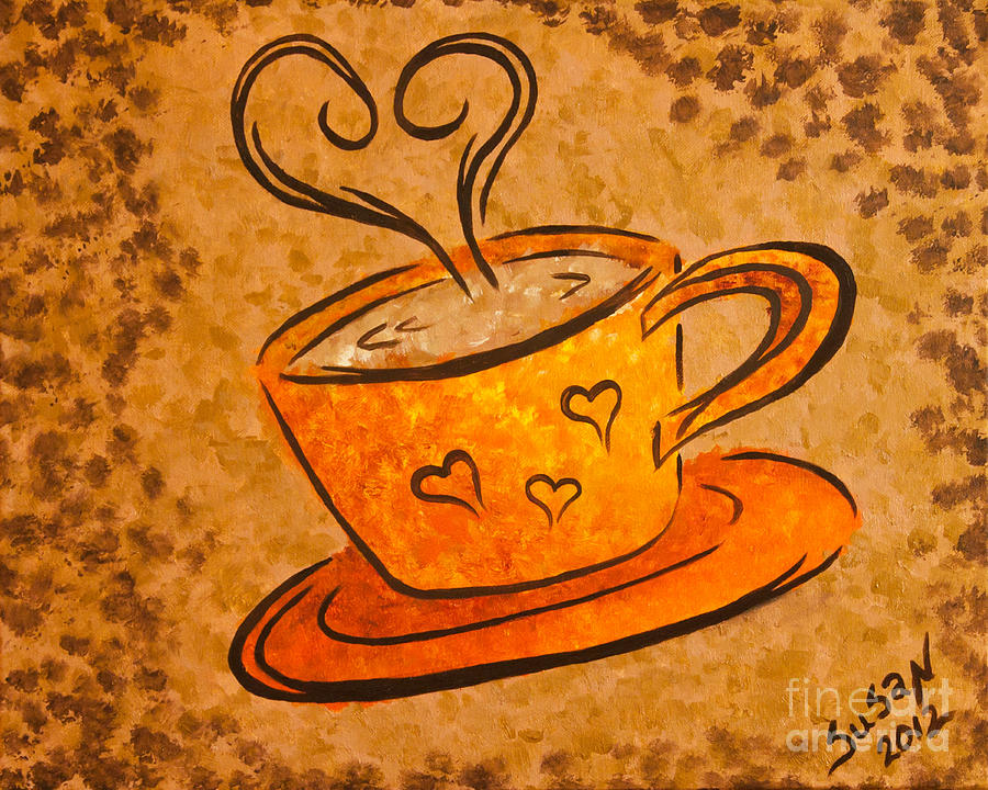 Coffee Love Painting by Susan Cliett