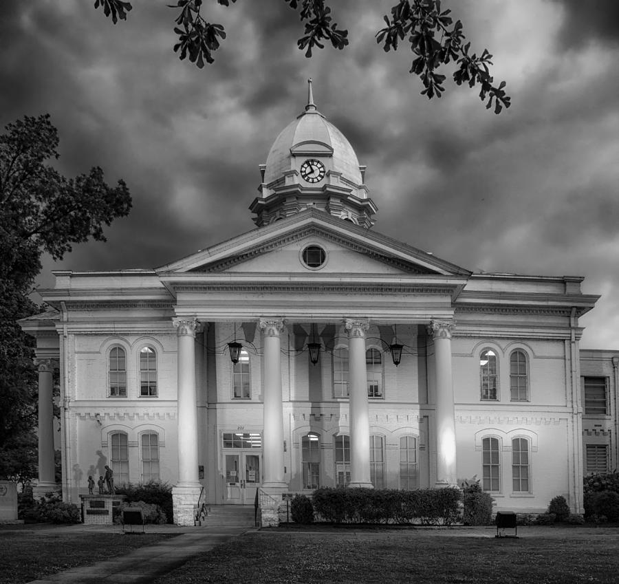 Sunset Photograph - Colbert Country Courthouse in Tuscumbia Alabama #1 by Mountain Dreams