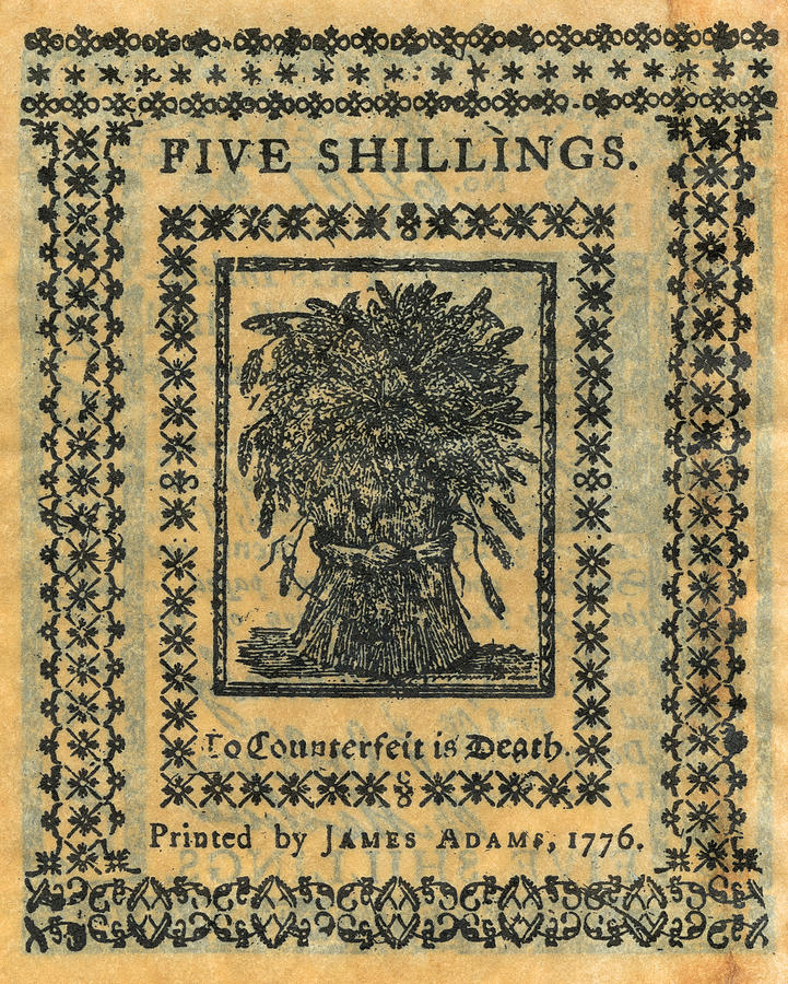 Colonial Currency, 1776 #1 Painting by Granger