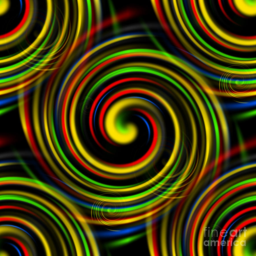 Color Swirls #1 Digital Art by Henrik Lehnerer