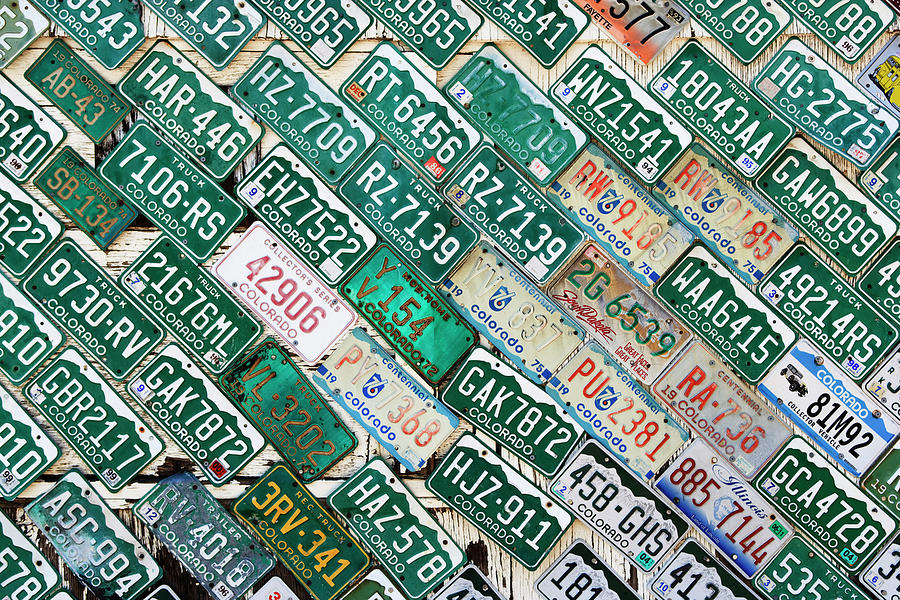 Colorado License Plates Photograph By Ron Koeberer