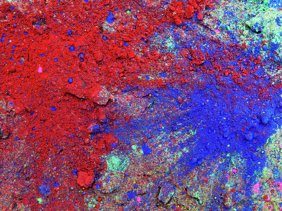 Colored Powder On The Ground #1 Photograph by Henrik Sorensen