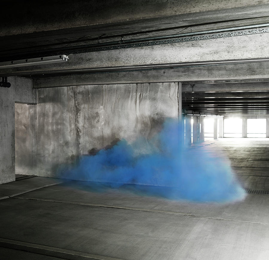 Colored Smoke In An Industrial #1 Photograph by Henrik Sorensen