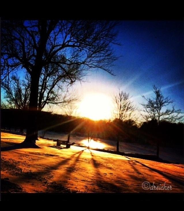 Sunset Photograph - Colored Snow #1 by Denise Reicher