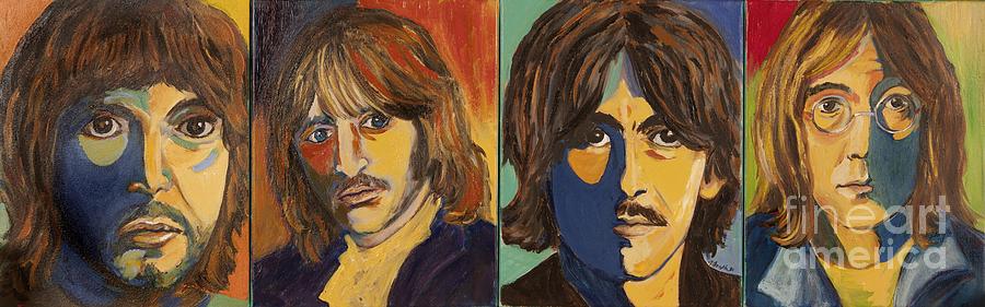 Colorful Beatles Painting by Jeanne Forsythe