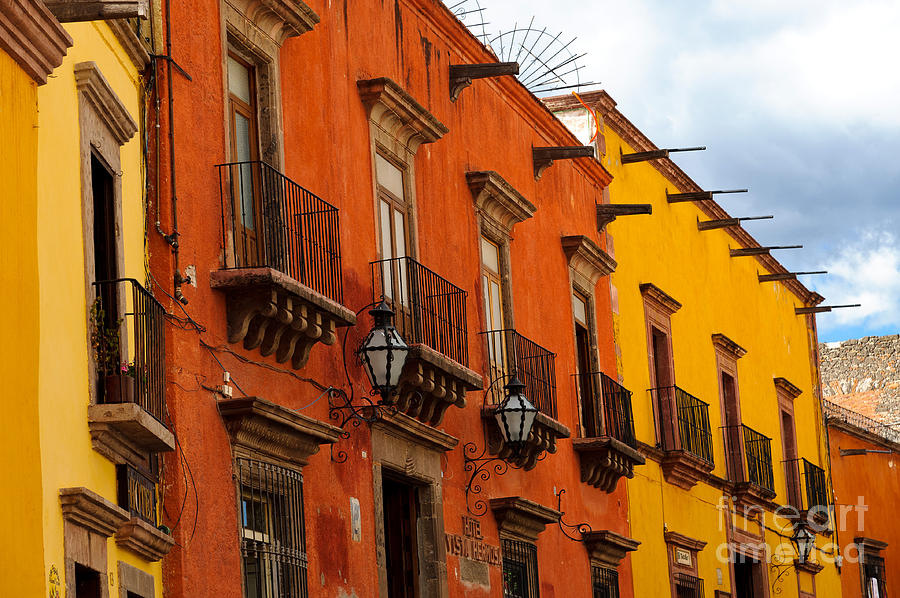 Colorful Buildings Mexico #2 Photograph by John Shaw