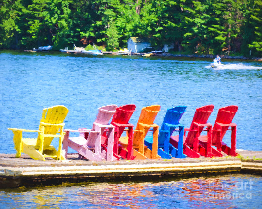 Colorful chairs #1 Photograph by Les Palenik