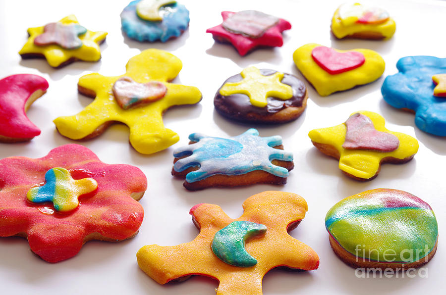 Cake Photograph - Colorful Cookies #1 by Carlos Caetano