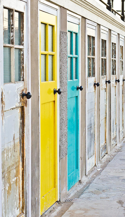 Architecture Photograph - Colorful doors #1 by Tom Gowanlock