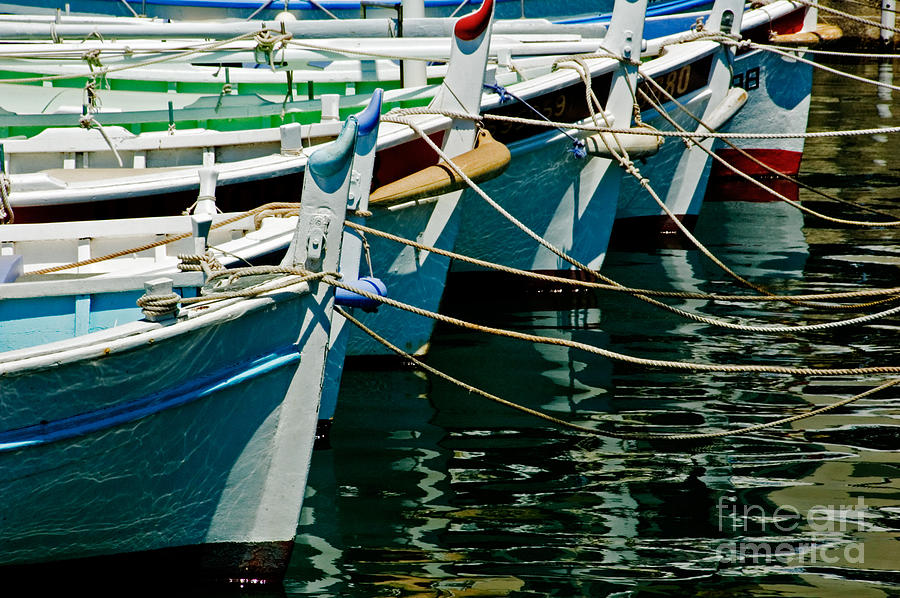 Colorful fishing boats  #1 Photograph by Oscar Gutierrez