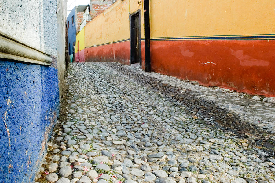 Colorful Mexican town #1 Photograph by Oscar Gutierrez
