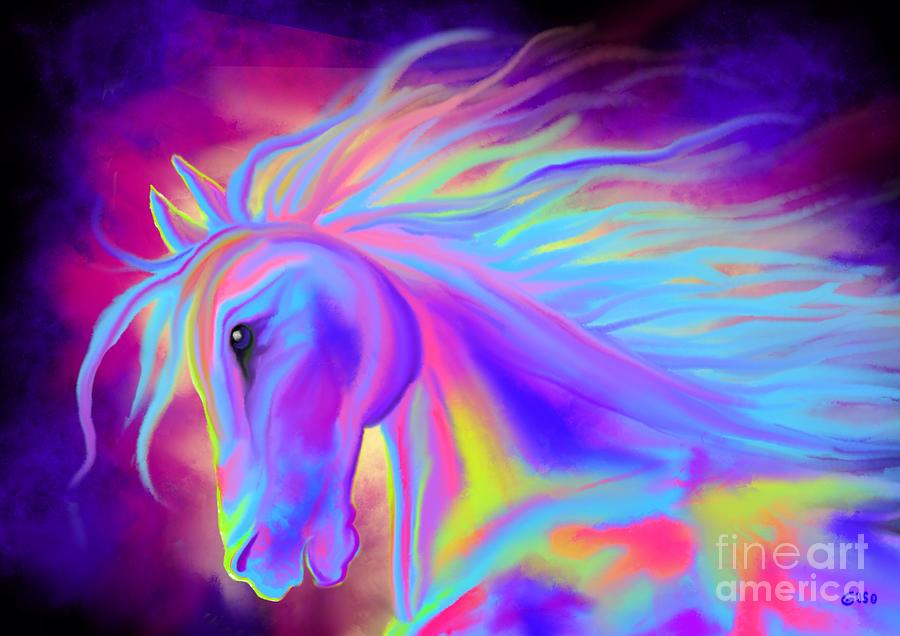 Colorful Painted Pony #1 Painting by Nick Gustafson