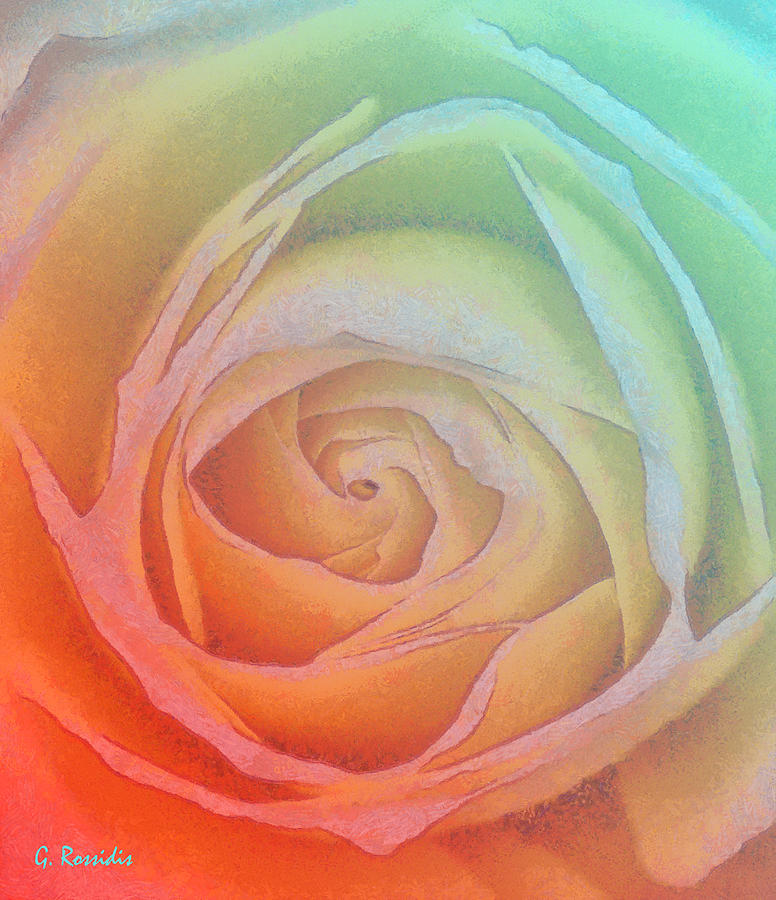Colorful rose I #1 Painting by George Rossidis