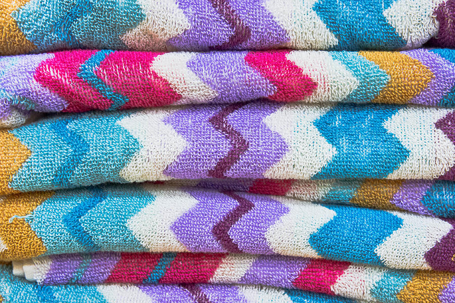 Abstract Photograph - Colorful towels #1 by Tom Gowanlock