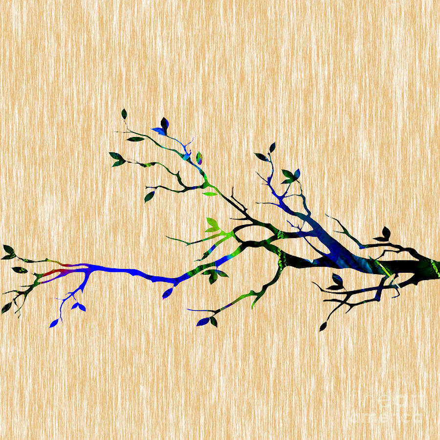 Tree Mixed Media - Colorful Tree Branch #1 by Marvin Blaine