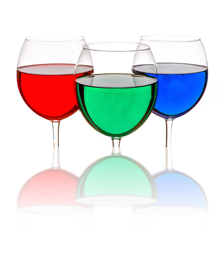Colorful Wine Glasses #1 Photograph by Peter Lakomy