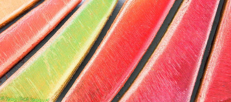 Abstract Photograph - Colorful wood #1 by Tom Gowanlock