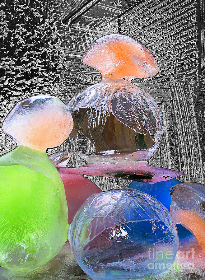 Still Life Photograph - Coloured Ice Creation 7 #1 by Nina Silver