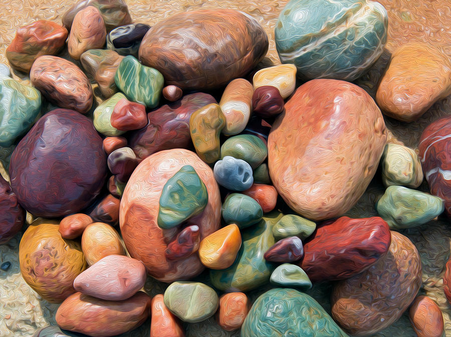 Coloured stones #1 Digital Art by Roy Pedersen