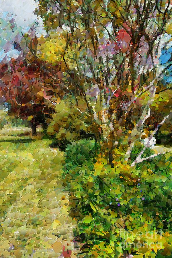 Colourful garden #1 Digital Art by Fran Woods