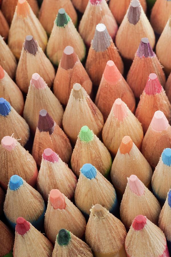 Indoors Photograph - Colouring Pencils #1 by Ktsdesign/science Photo Library