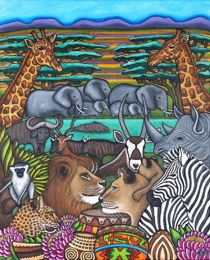 Colours of Africa Painting by Lisa  Lorenz