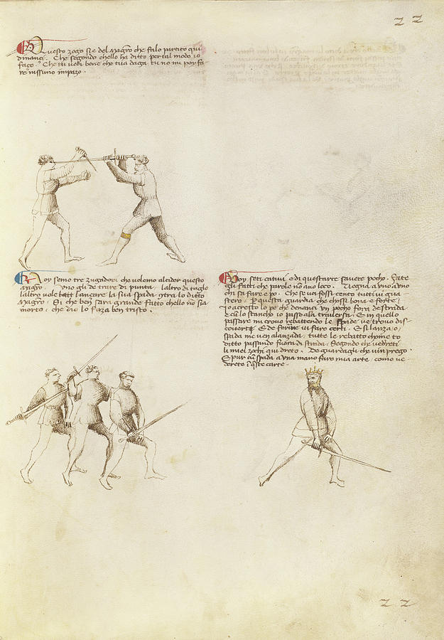 Combat With Dagger And Sword Fiore Furlan Dei Liberi Da Drawing by Litz ...