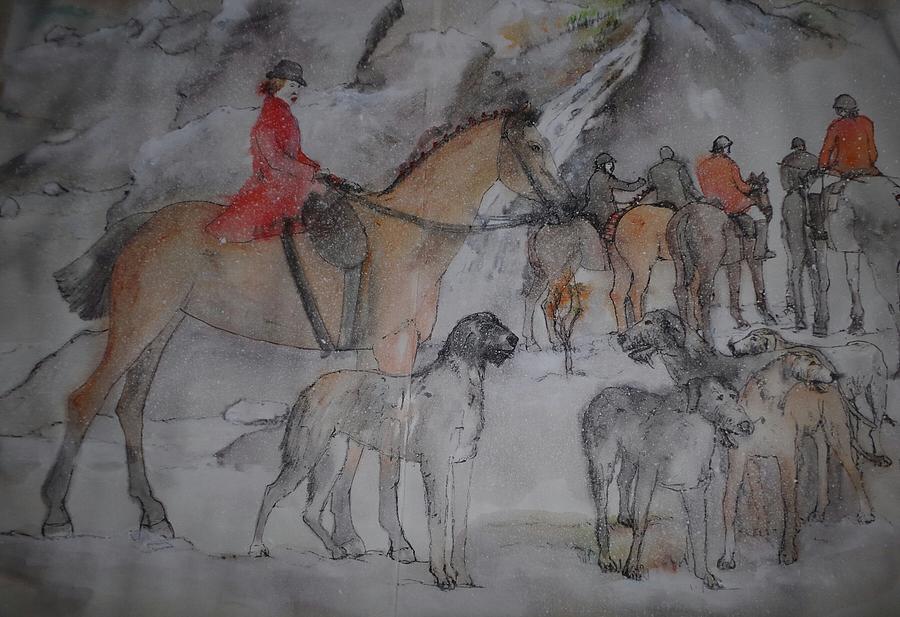 Coming Together For Foxhunt Album #1 Painting by Debbi Saccomanno Chan