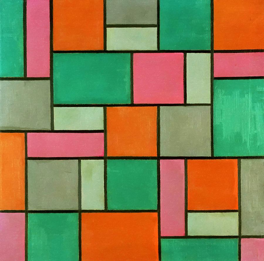 Composition Seventeen Painting by Theo Van Doesburg