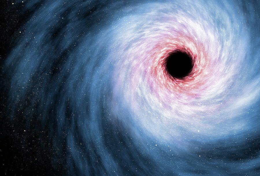 Computer Artwork Of Black Hole #1 Photograph by Mark Garlick