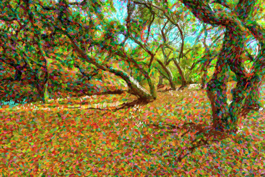 Computer Generated Image Of Autumn #1 Painting by Angela A Stanton