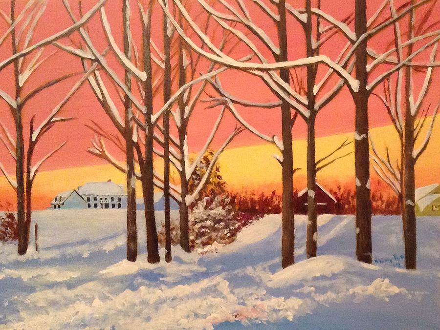 Snow Painting - Connecticut Snow #1 by Nancy Pratt