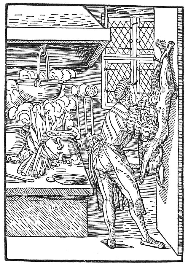 Cooking, 1511 #1 Painting by Granger