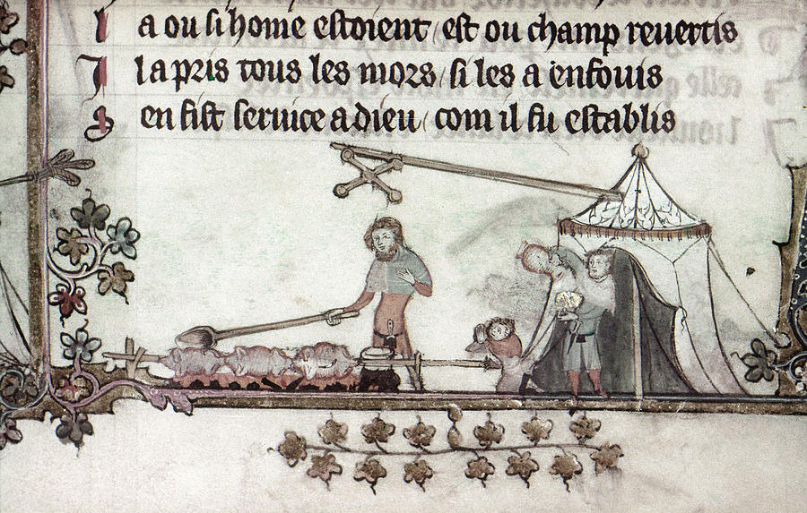 Cooks, 14th Century #1 Painting by Granger