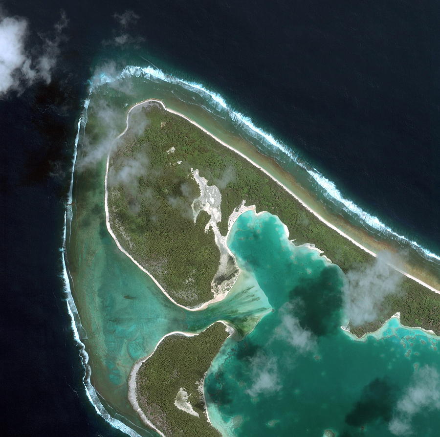 Coral Atoll And Lagoon #1 Photograph by Geoeye/science Photo Library