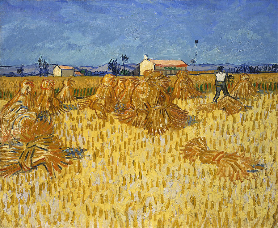 Corn Harvest in Provence #8 Painting by Vincent van Gogh